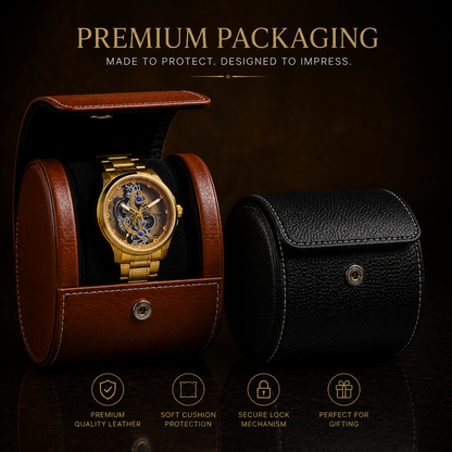 Matrix x Forest Edition Skeleton Stainless Steel Analog Watch For Men