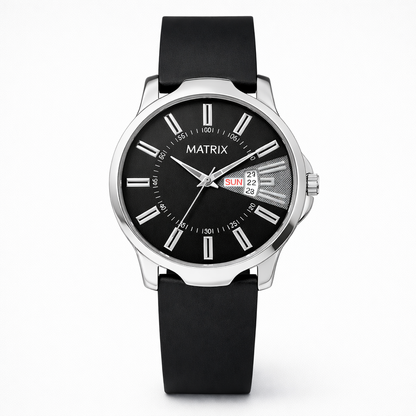 Matrix ELITE Day & Date Silicone Strap Analog Watch For Men & Boys