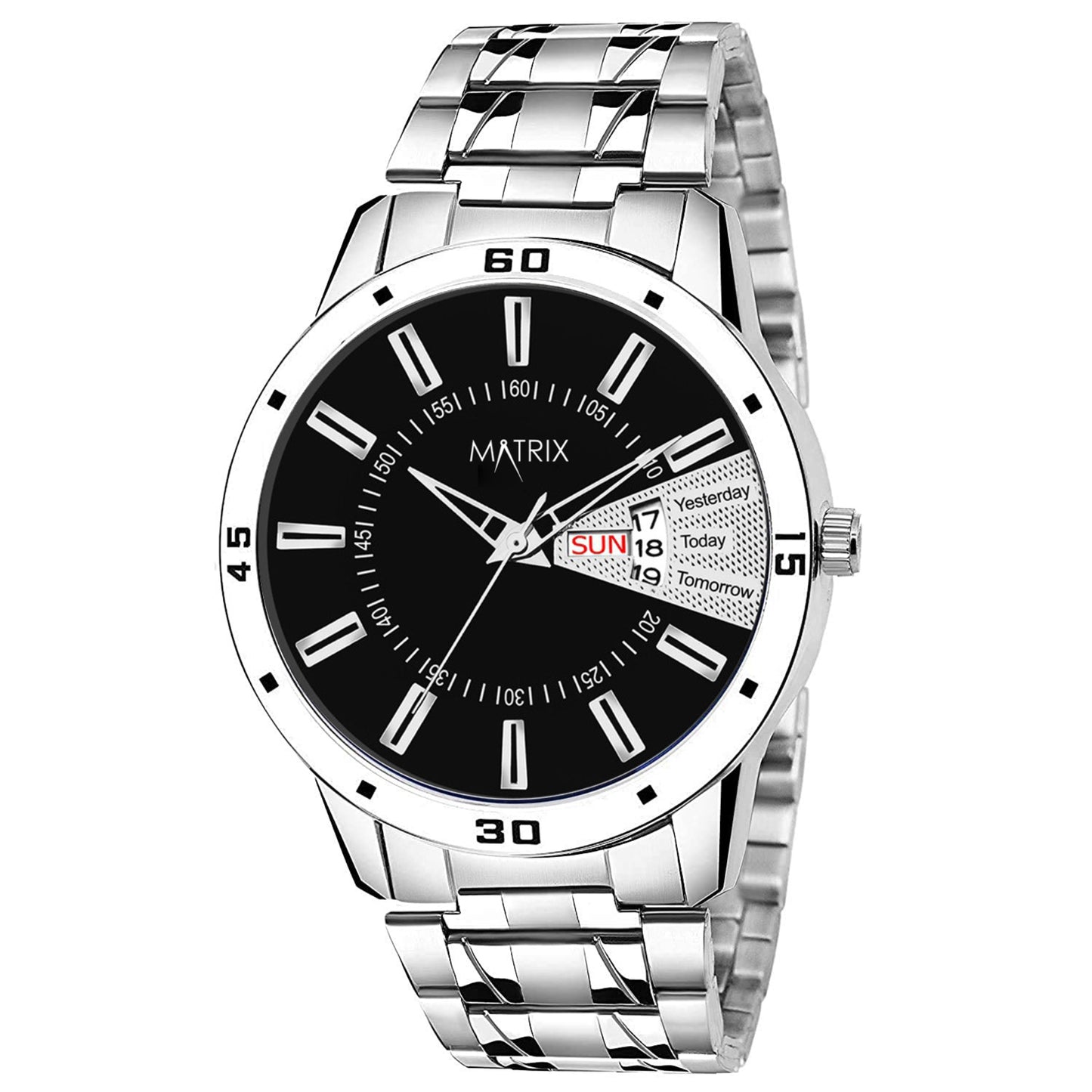 Matrix Antique 3.0 Day & Date With Stainless Steel Strap Analog Watch For Men