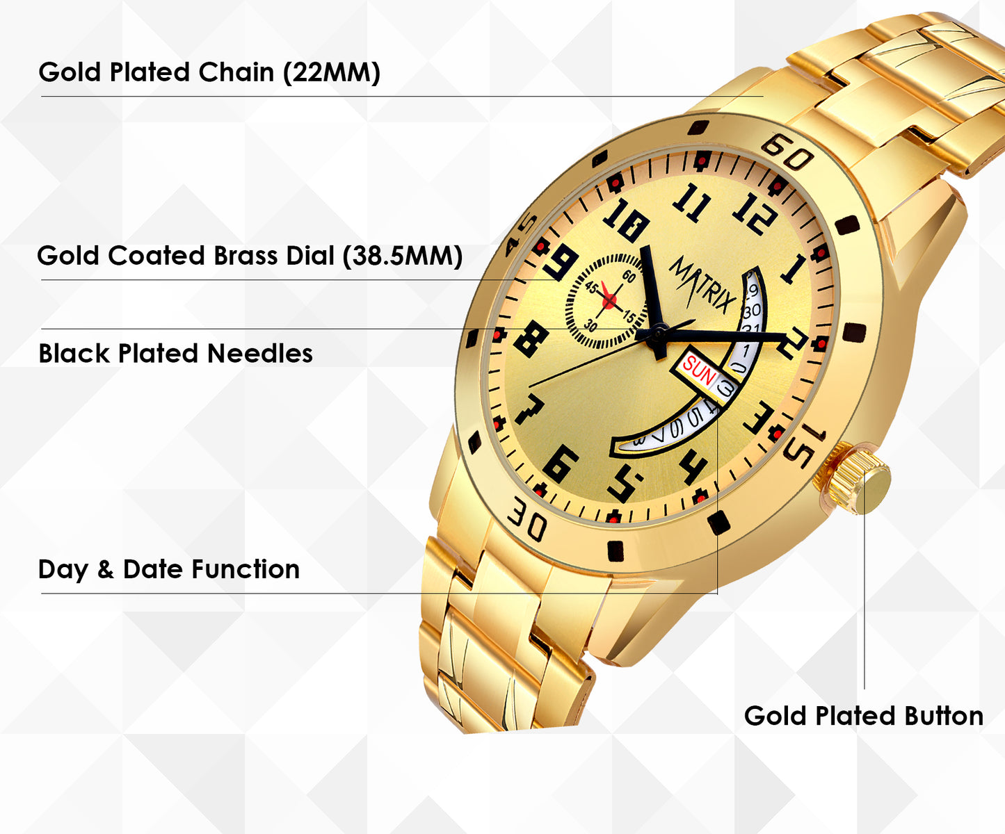 Matrix Classic Stainless Steel Analog Watch For Men