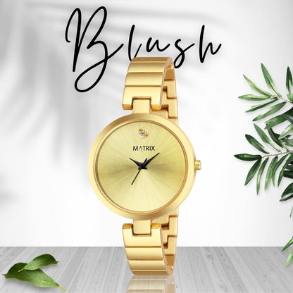 BLUSH Stone Stud Bracelet Style Analog Watch for Women