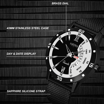 Matrix Dual Colour Day & Date Analog Watch for Men