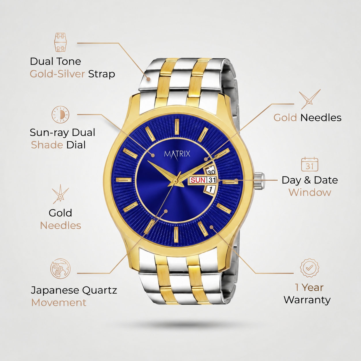 Matrix Luxury Style Analog Watch for Men