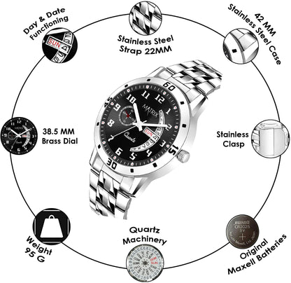 Matrix Classic Stainless Steel Analog Watch For Men