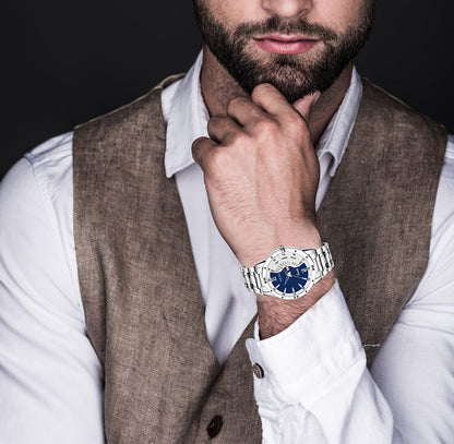Matrix Antique Day and Date With Stainless Steel Strap Analog Watch for Men