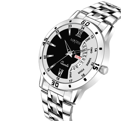 Matrix Antique Day and Date With Stainless Steel Strap Analog Watch for Men