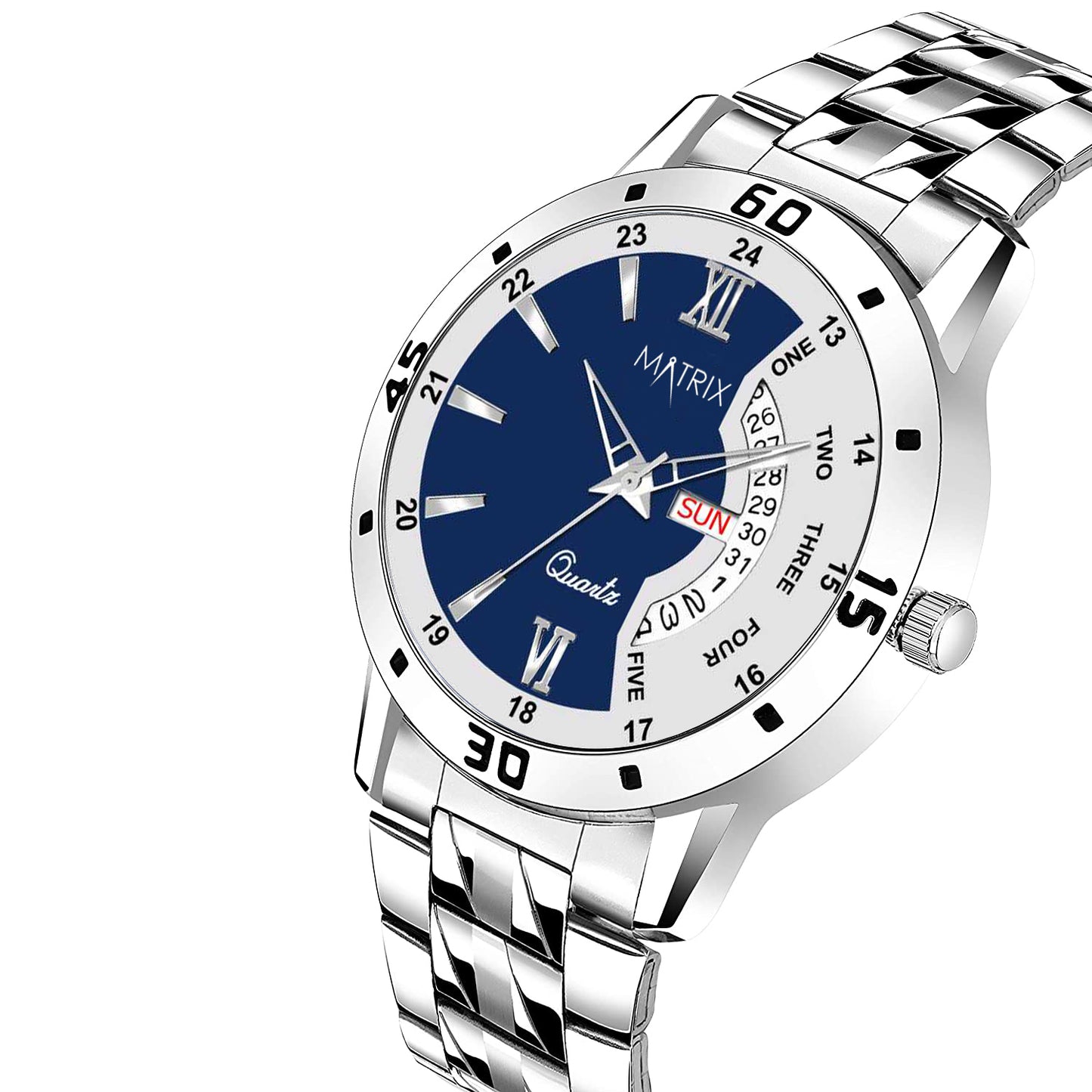 Matrix Antique Day and Date With Stainless Steel Strap Analog Watch for Men