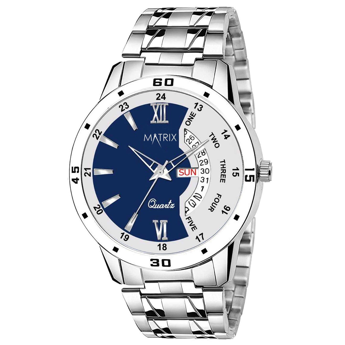 Matrix Antique Day and Date With Stainless Steel Strap Analog Watch for Men