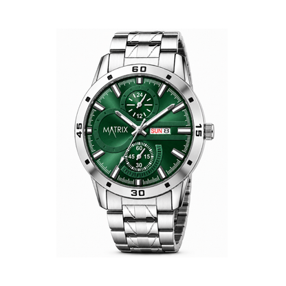 Matrix Superior Day & Date With Stainless Steel Strap Analog Watch For Men