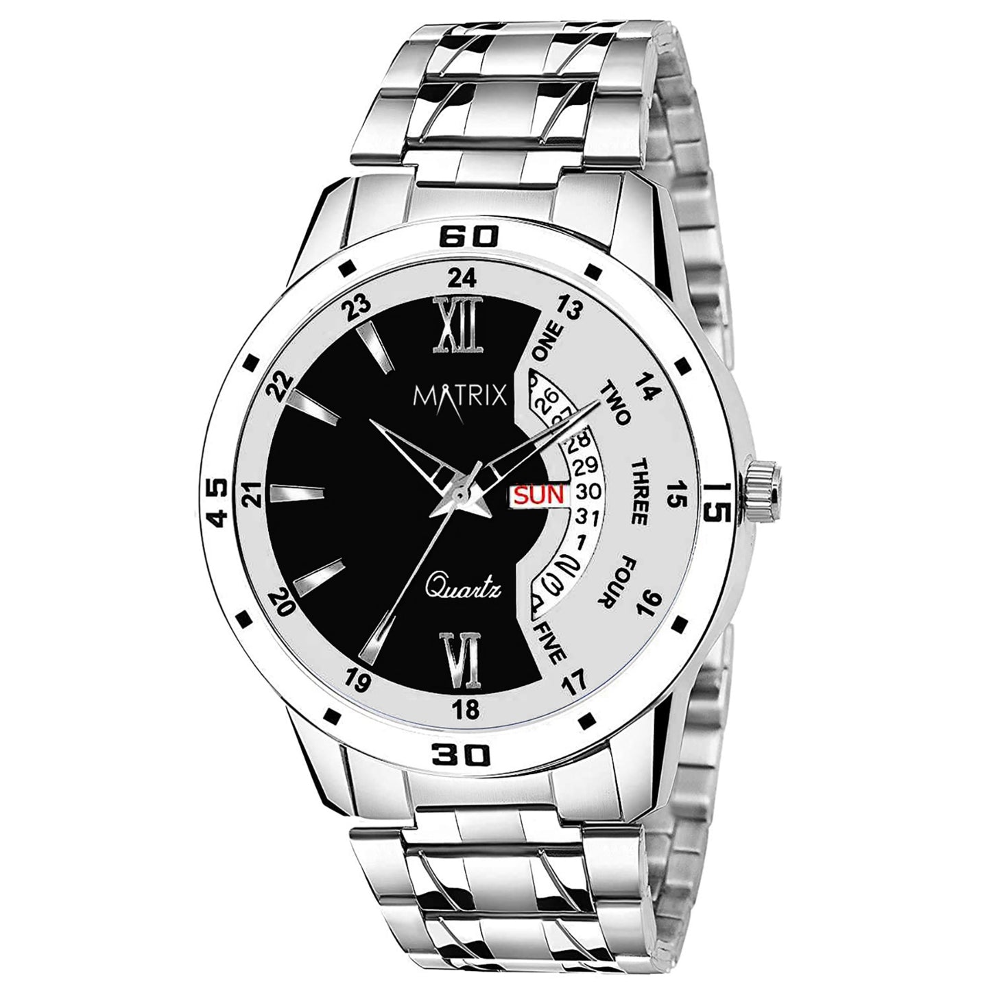 Matrix Antique Day and Date With Stainless Steel Strap Analog Watch for Men