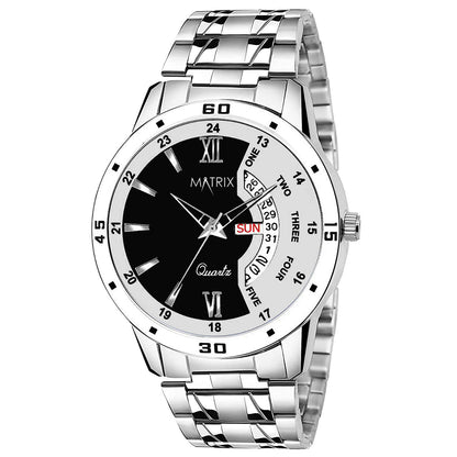 Matrix Antique Day and Date With Stainless Steel Strap Analog Watch for Men