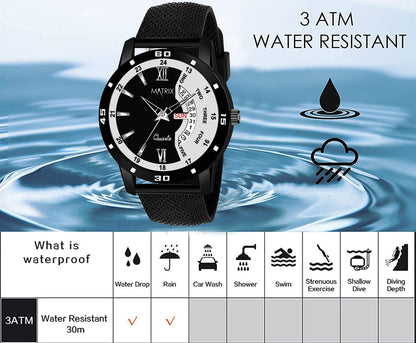 Matrix Dual Colour Day & Date Analog Watch for Men