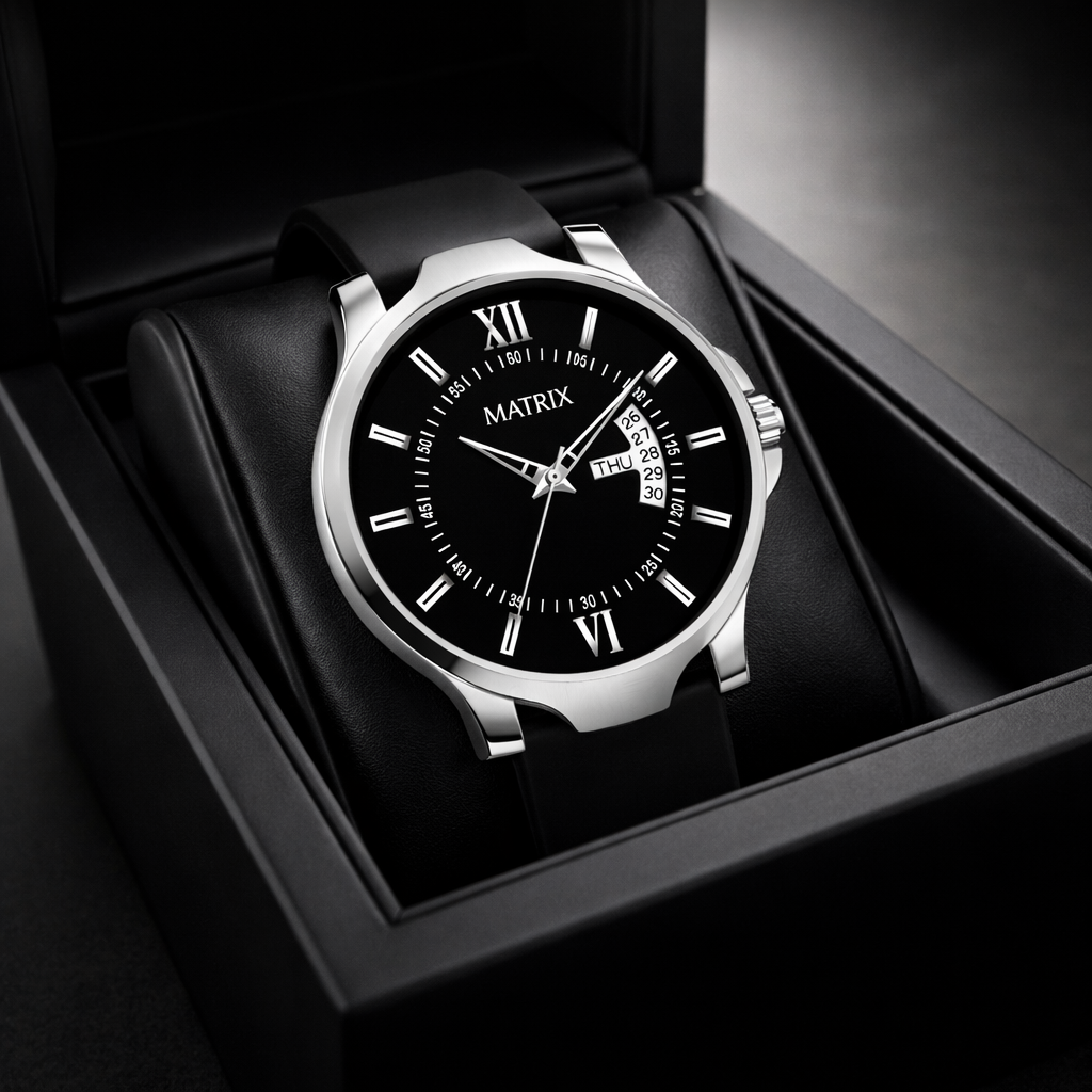 Matrix Antique 2.0 Day & Date Softest Silicone Strap Analog Watch For Men & Boys