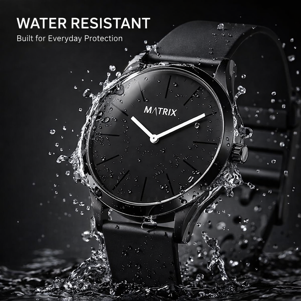 Matrix Minimalist Silicone Strap Analog Watch for Men & Boys