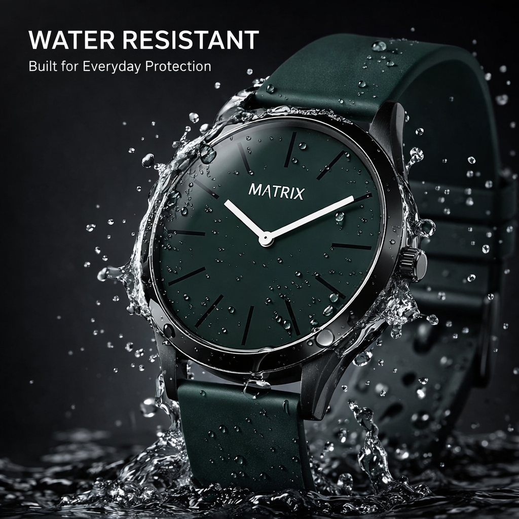 Matrix Minimalist Silicone Strap Analog Watch for Men & Boys
