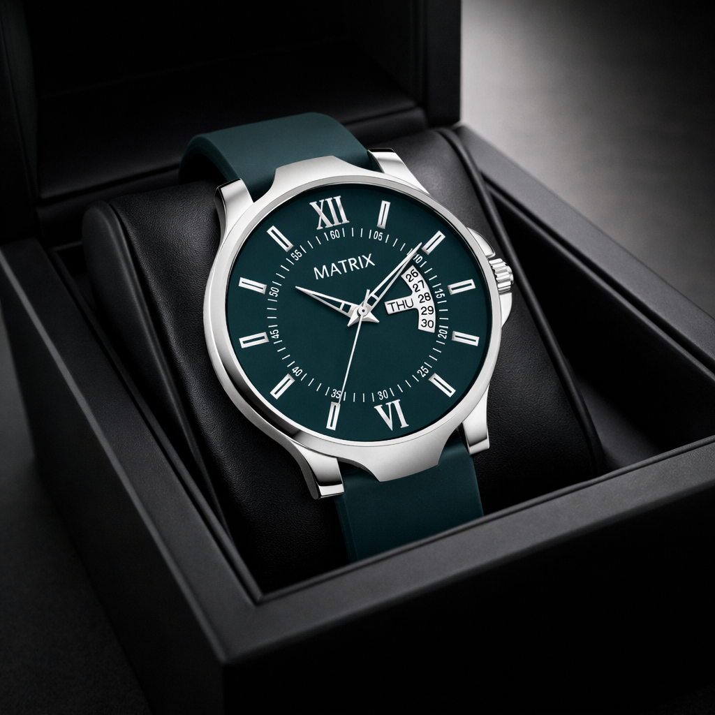 Matrix Antique 2.0 Day & Date Softest Silicone Strap Analog Watch For Men & Boys