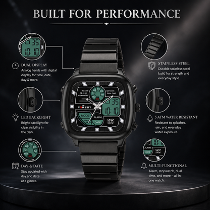 Matrix x Forest Edition ALPHA Digital Stainless Steel Sports Watch  for Men & Boys