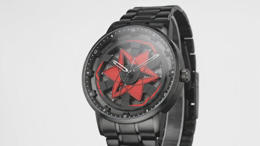 MotionX Spinning Car Wheel Dial Chain Strap Analog Watch for Men